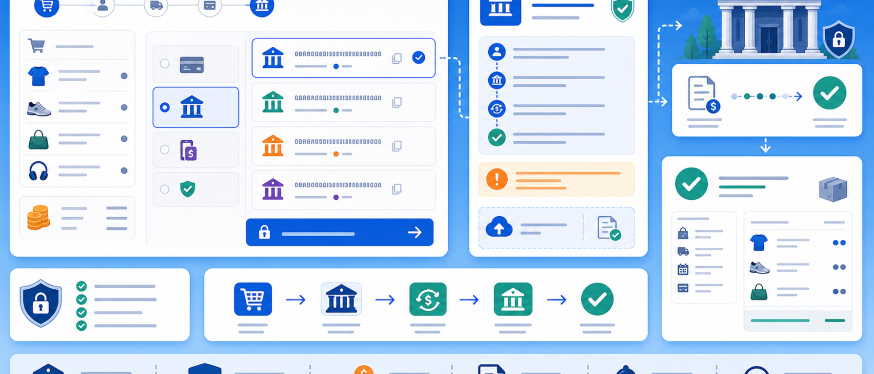 Bank wire payment module illustration