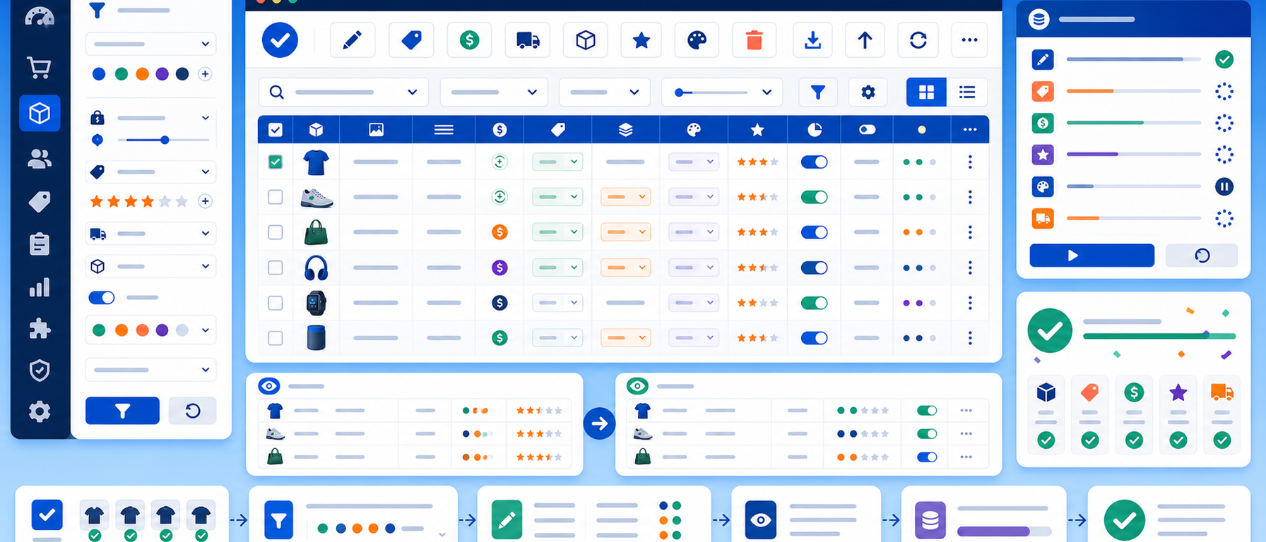 Bulk product editor module illustration