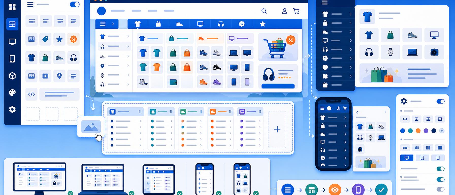 Mega menu builder module illustration