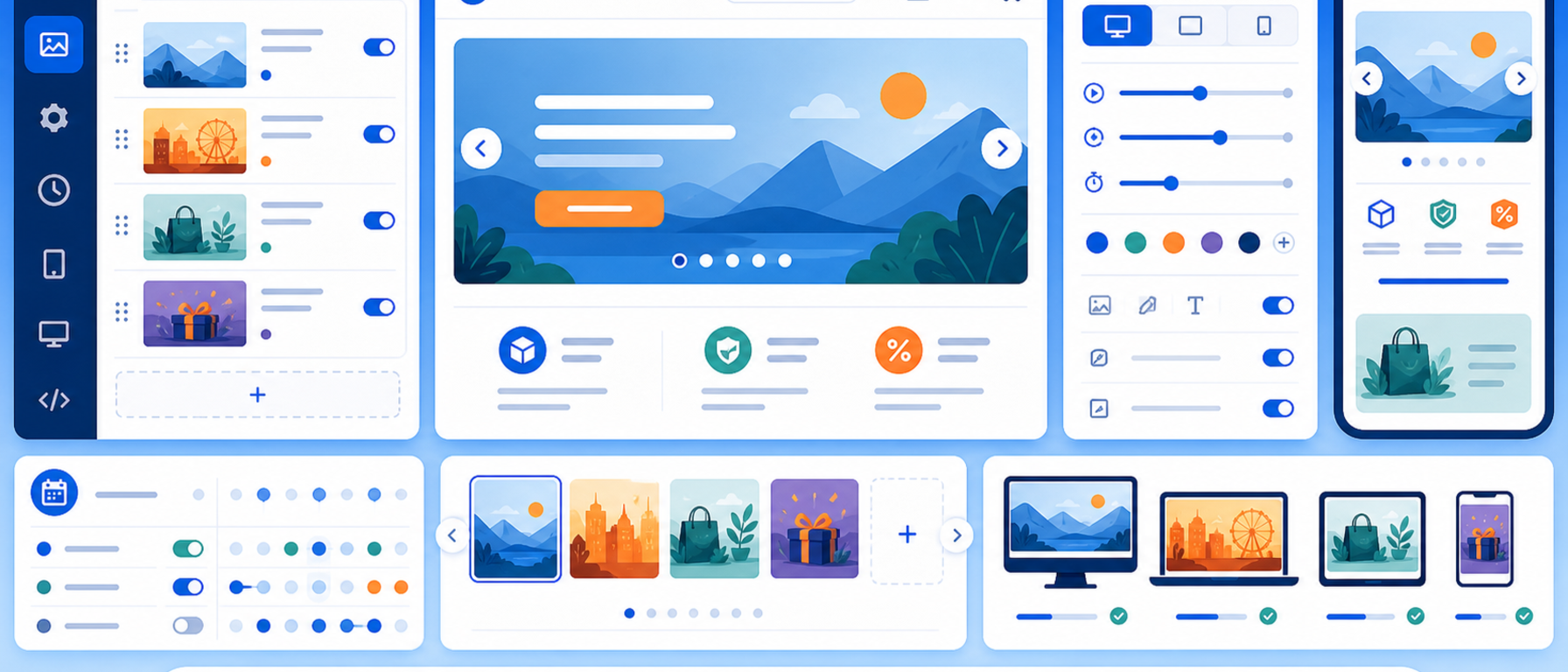 Image slider module illustration
