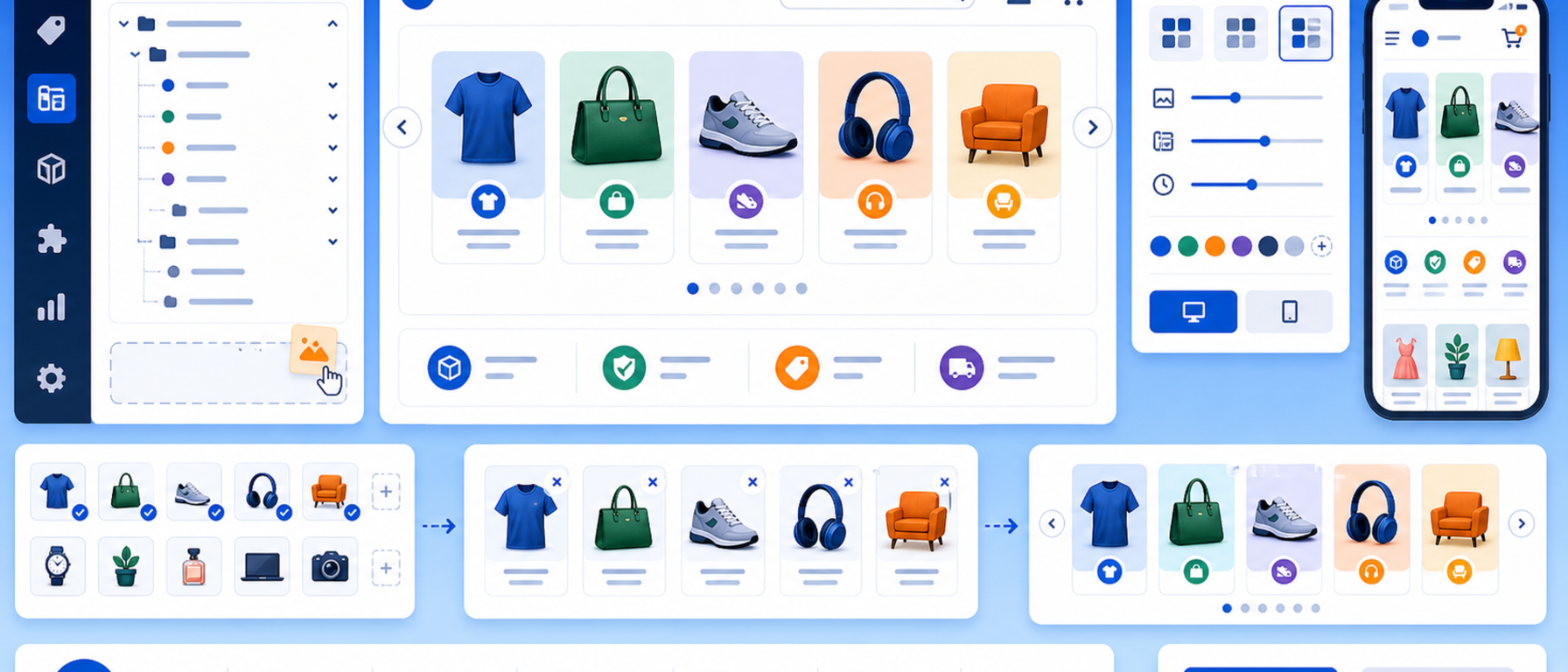 Category slider module illustration